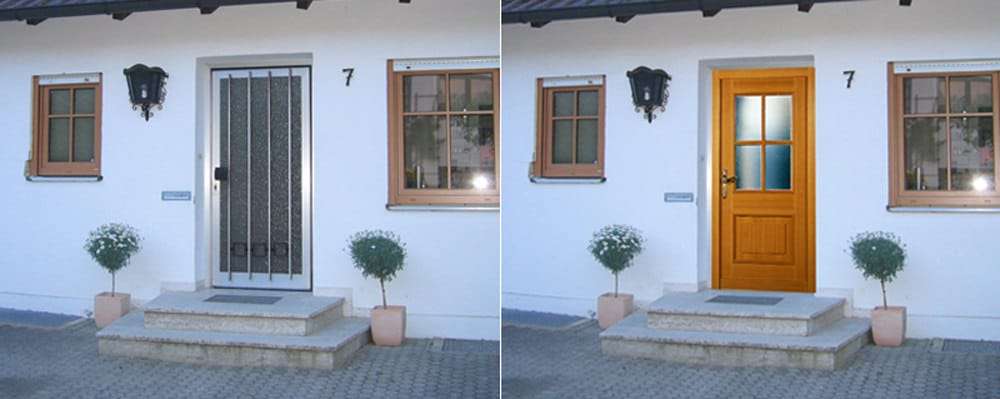 Haustüren-Fotomontage Rubner Holzhaustür H 2 SPR